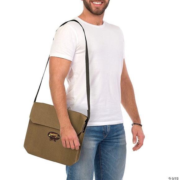 2 PC OFFICIAL INDIANA JONES CANVAS BAG SATCHEL & WHIP COSTUME SET ACCESSORY NEW - Picture 11 of 11